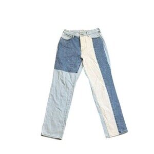 Pacsun Eco Hopper Patchwork Mom Jeans Colorblock  High Rise Women's Size 27 Y2K